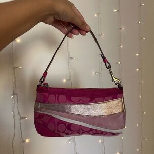 Vintage Coach Pink Y2K wristlet